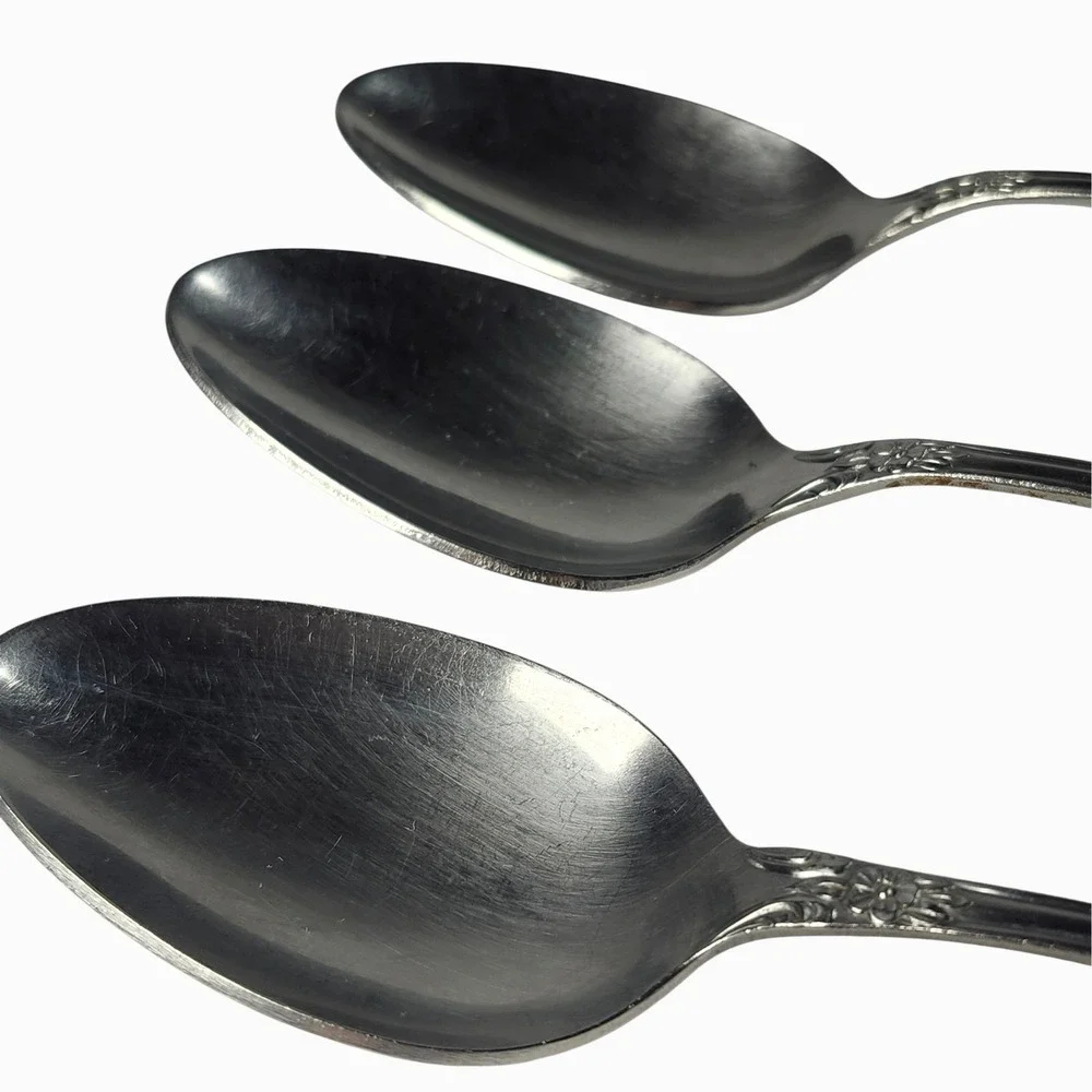 Oneida Profile Spoons 3pc Set GALVESTON Stainless Steel 8 1/4 Replacement